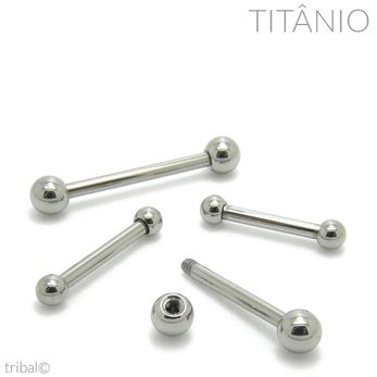 Barbell Mamilo Titânio