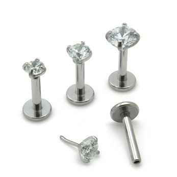 Labret Zircônia Garra Push Pin