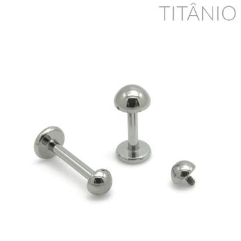 Labret Domo Titânio