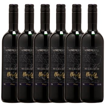 Kit com 6x Santini Vinho Tinto Bordô L'america Suave