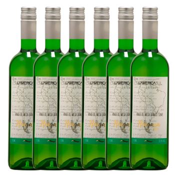 Kit com 6x Santini Vinho Branco Niágara L'america Suave