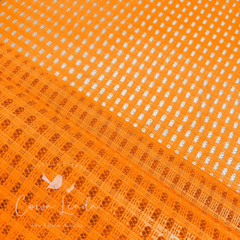 TELA SINTÉTICA TRELIÇA SANTÊ - LARANJA