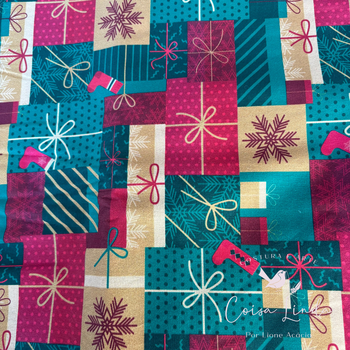 TRICOLINE ESTAMPADA MOSAICO NATALINO