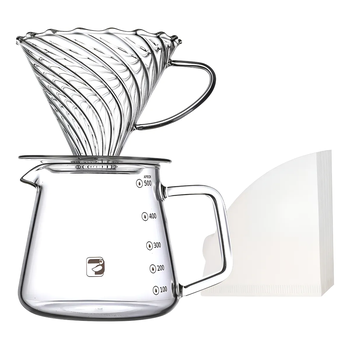 Conjunto Coador de Café V60 + 50pcs V01 Filtro de Café