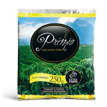 Café Prêmio Extra Forte 250g – Torrado e Moído, Sabor Intenso, 100% Brasileiro