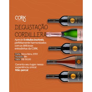 DEGUSTAÇÃO HARMONIZADA CORDILLERA