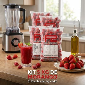 Kit 5 kg Morango - 50 Doses Congeladas