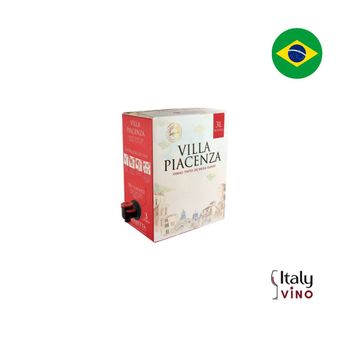 BAG IN BOX VINHO DE MESA TINTO SUAVE 3L VILLA PIACENZA