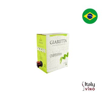 BAG IN BOX GIARETTA VINHO BRANCO SECO FINO CHARDONNAY 3L