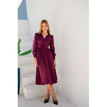Vestido Elisa Roxo