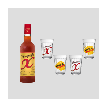 Kit 4 Copos Americano Xiboquinha + 1 garrafa de Xiboquinha