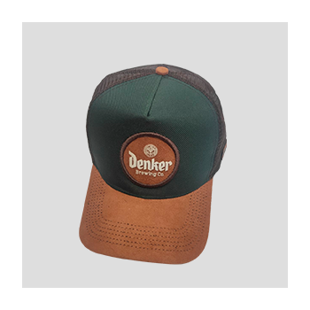 Boné Denker Verde c/ aba caramelo 