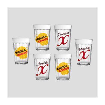 Kit 6 copos Americano Xiboquinha