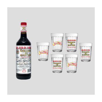 Kit 6 copos Americano Conhaque do Milagre + 1 garrafa Conhaque do Milagre