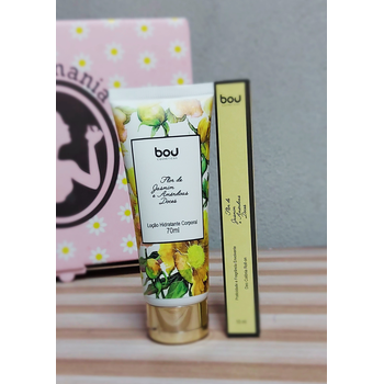 KIT DEO COL ROLL ON 10ml + HIDRATANTE CORPORAL 70ml FLOR DE JASMIN E AMÊNDOAS DOCES