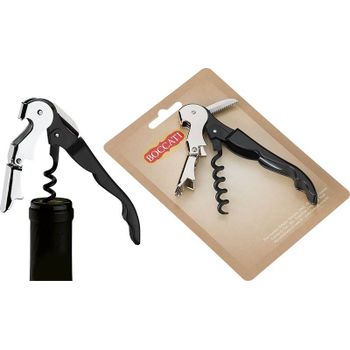 Saca-Rolha Dois Estágios (Sommelier)(Preto)(Personalizada)