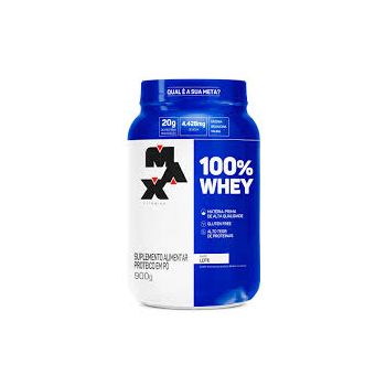 100% Whey Pote 900G - Max Titanium Sabor Leite