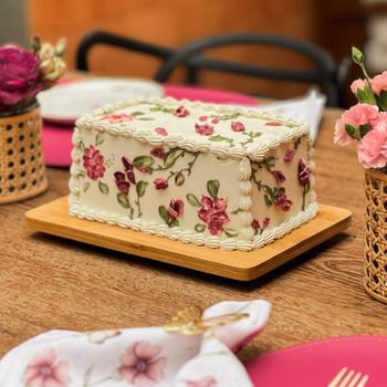 Tábua com Pés em Bambu 27cm - Jardim Regado