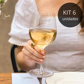 Kit 6 Taças de Cristal para Vinho - 590ml