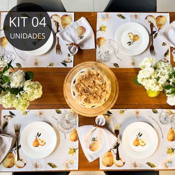 Kit 4 Americanos Impermeáveis - Coleção Peras