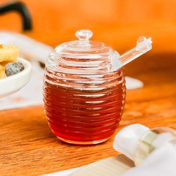 Meleira de Cristal com Pegador e Tampa Colméia - 210ml