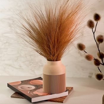 Vaso Canelado Textura Minimalista - Bege