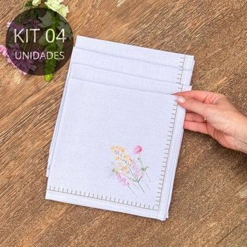 Kit 4 Guardanapos - Coleção  Primavera