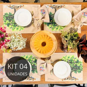 Kit 4 Americanos Impermeáveis - Coleção Figueira