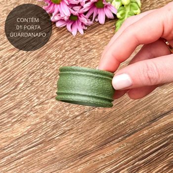 Porta Guardanapo Redondo Verde - Coleção Primavera