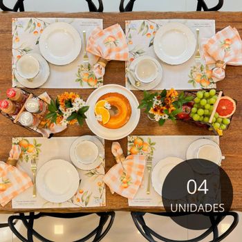 Kit 4 Americanos Impermeáveis Coleções Colheitas - Laranjas
