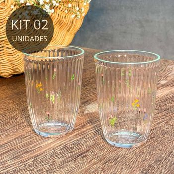 Jogo 2 Copos Altos Florence 370ml Vidro