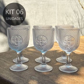Jogo 6 Taças de Vidro Bee Happy - Tuut 370ml