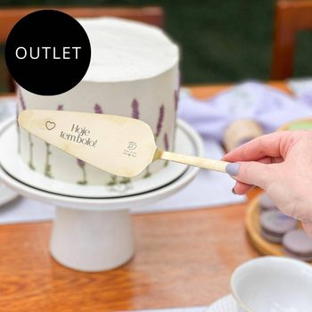 OUTLET Espátula para Bolo de Aço Inox Champanhe -  Hoje Tem Bolo