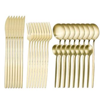 Faqueiro 32 Peças De Aço Inox  Ópera Champanhe Premium Lyor