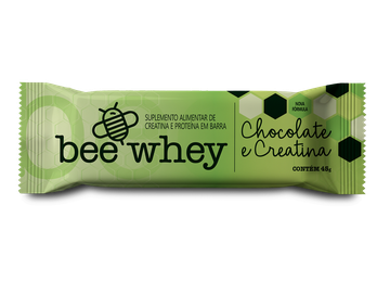 Barra de Proteína BeeWhey Chocolate + Creatina | Caixa com 12 barras