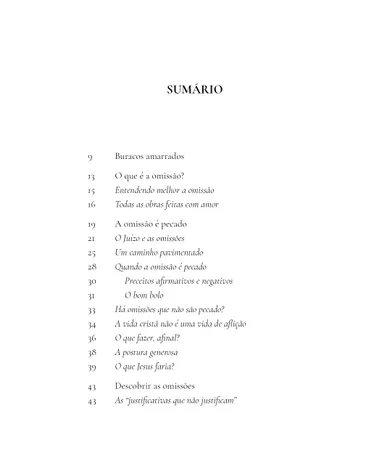 Livro Omissões: O bem que não fazemos