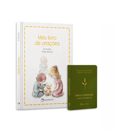 Kit: Livro Meu livro de orações — Capa dura e Bíblia Sagrada: Novo Testamento — Capa dura, edição premium — 2 volumes
