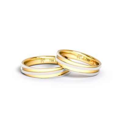 Aliança FR SCREW DUO em ouro 18k, 4mm
