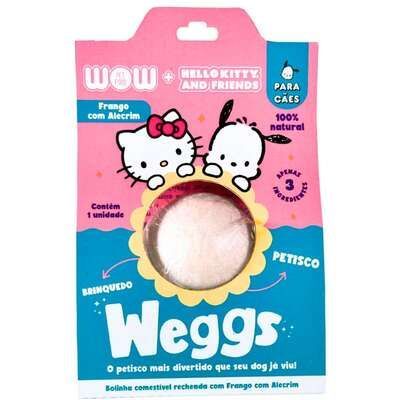 Petisco Natural WOW Pet Food Weggs Hello Kitty Sabor Filé Suíno para Cães 1 Unidade