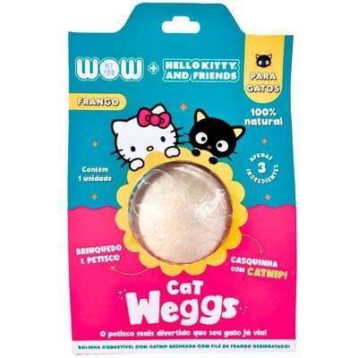 Petisco Natural WOW Pet Food Cat Weggs Hello Kitty Pato com Catnip para Gatos 1 Unidade