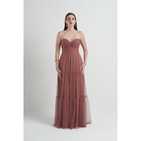 Vestilo Tule Três Marias Rosa Canela