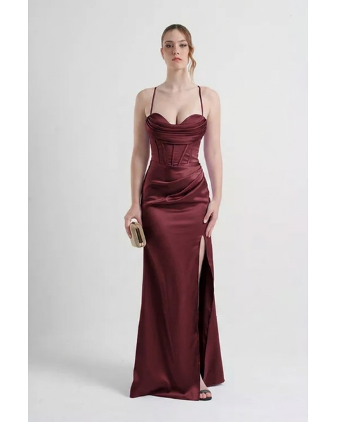Vestido Grécia Marsala 