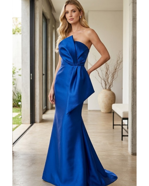 Vestido Laço Grande Azul Bic 