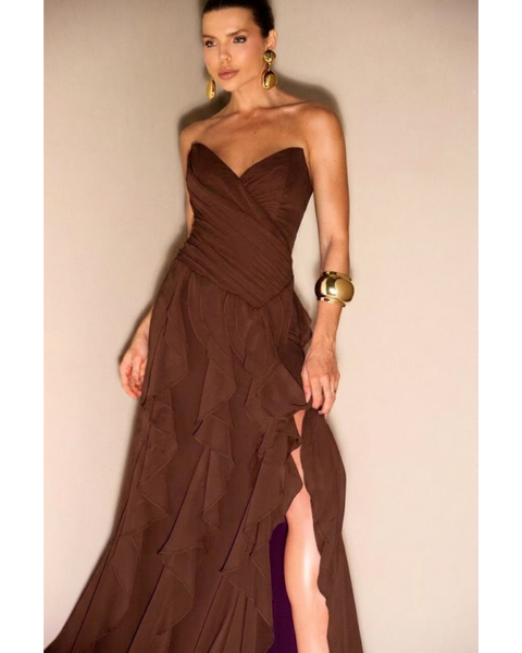 Vestido Maria Marrom