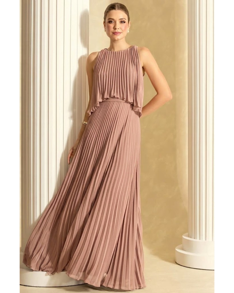 Vestido Guti Plissado Rose 