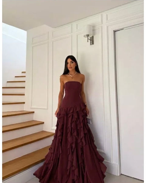 Vestido Márcia Marsala 