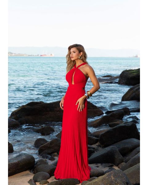 Vestido Jean Vermelho