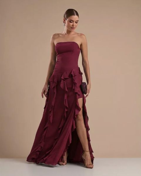 Vestido Movimento Marsala 