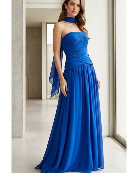 Vestido Thamires Azul Bic 