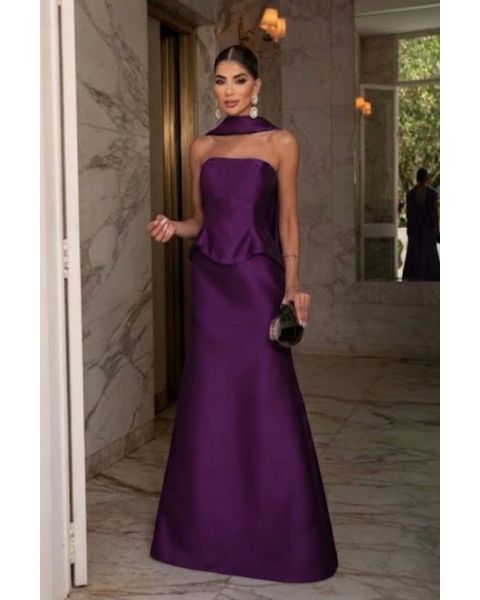 Vestido Peplum Uva 